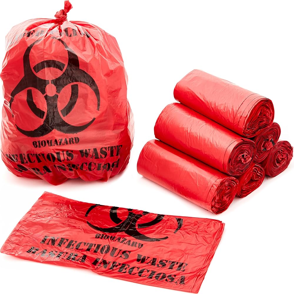 clinical waste containers used for biohazard disposal